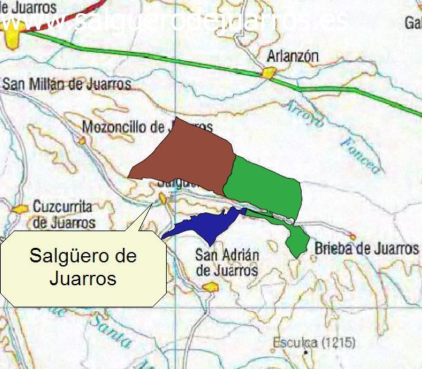 Plano montes Salgüero de Juarros